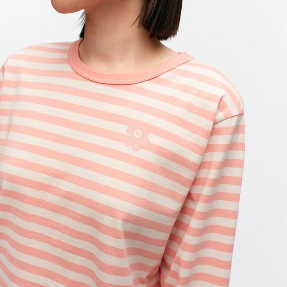 035  Marimekko Kioski Tasaraita Relaxed Long Sleeve NWOT Size Small - Picture 2 of 7